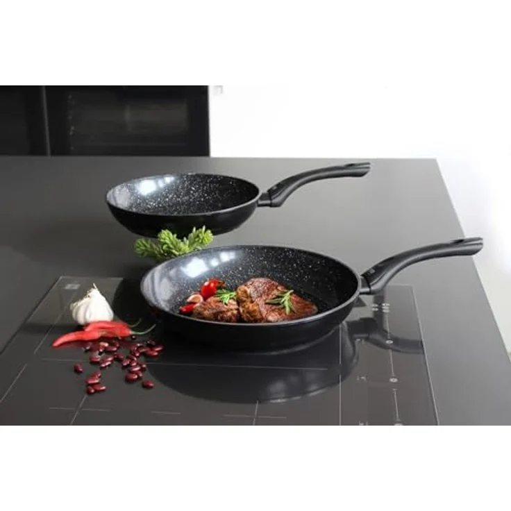 ELO 59528 Bratpfanne Ø 28cm PURE BELUGO mit keramischer Beschichtung, für alle Herdarten, Aluminium, Schwarz – Bild 3