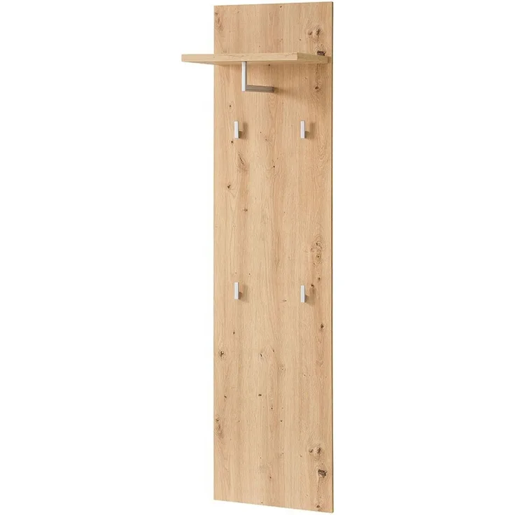 Garderobenpaneel Bari, Holzwerkstoff, Holzfarben, 40 x 158 x 30 cm