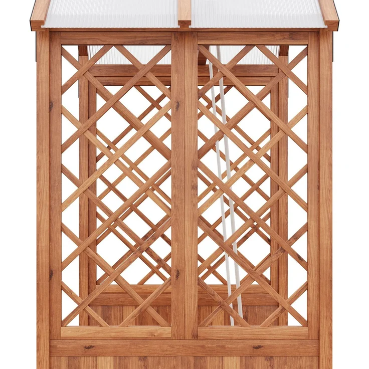 Spalier mit Blumenkasten und Schaukel, Holz-Pflanzengitter, Pflanzkasten, Rankgitter, Rankhilfe – Bild 9