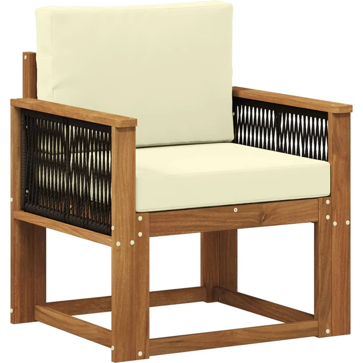 vidaXL Outdoor Mittelsofa Massivholz Akazie Natur 3438829 – Bild 2