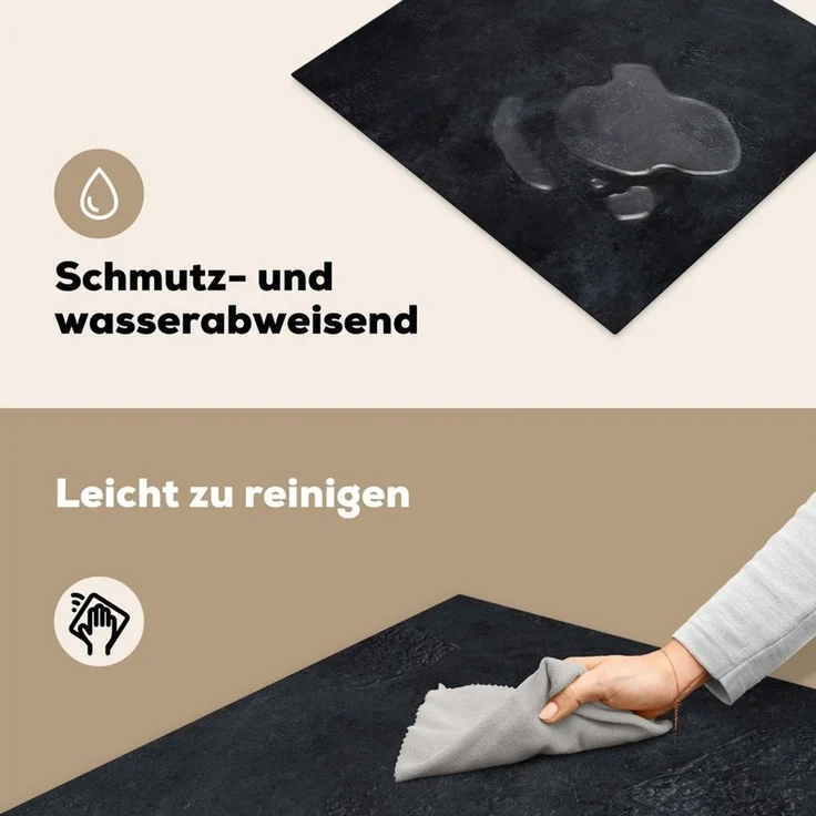 MuchoWow Herd-Abdeckplatte Beton - Induktionsschutz - Grau - Design - Abdeckplatte für Herd, Vinyl, (1 tlg), Küche Herdabdeckplatte Ceranfeld Vinyl Einteilig, 59x52 cm – Bild 4