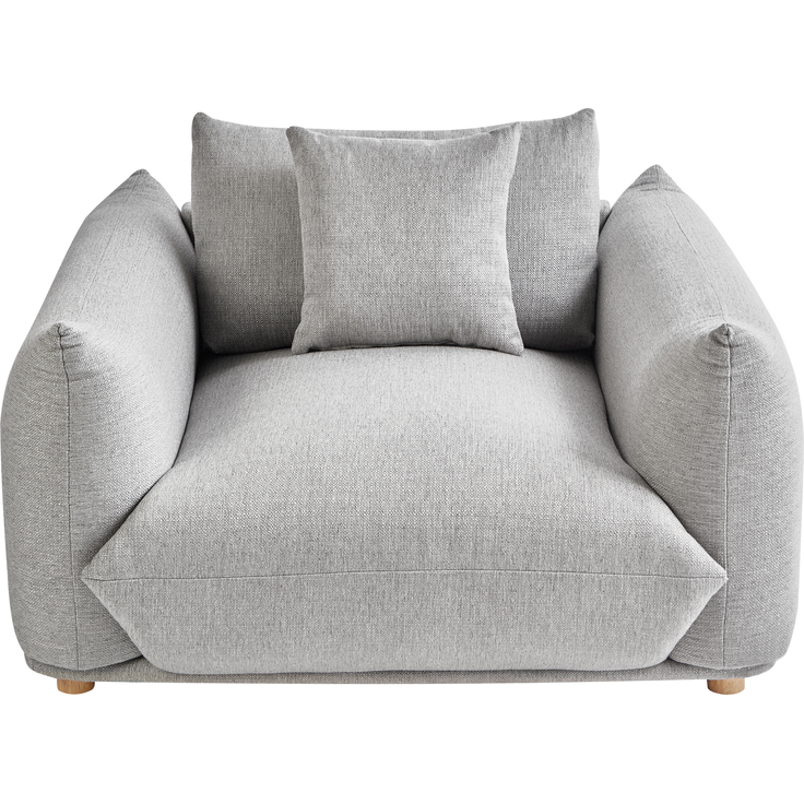 Sessel LUVOS Stoff Hellgrau – Bild 4