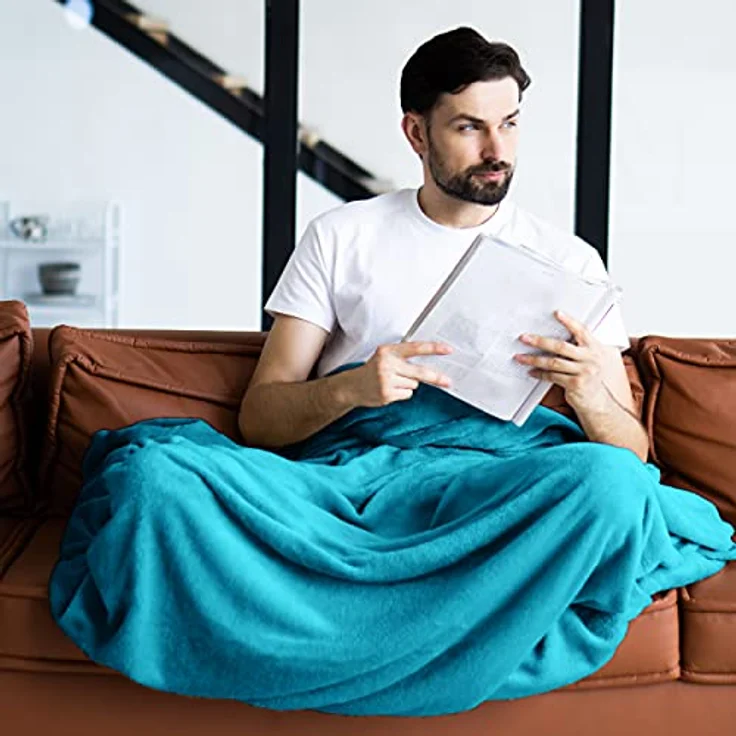 Wohndecke Kuscheldecke super weich & flauschig – warme Fleecedecke, Gräfenstayn, warme Wolldecke, Sofadecke & Tagesdecke - Überwurf Sofa, Couch – Bild 6