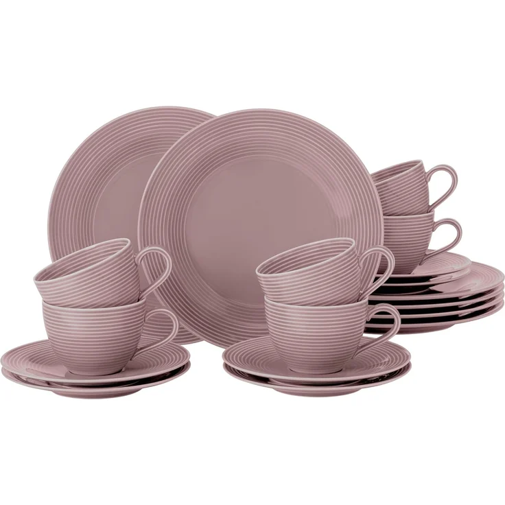 Seltmann Weiden Beat Color Glaze Kaffeeservice 18-teilig - Altrosa – Bild 1