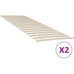 vidaXL Ersatz-Lattenrost mit 34 Latten 2 Stk. 80x200 cm 3203720