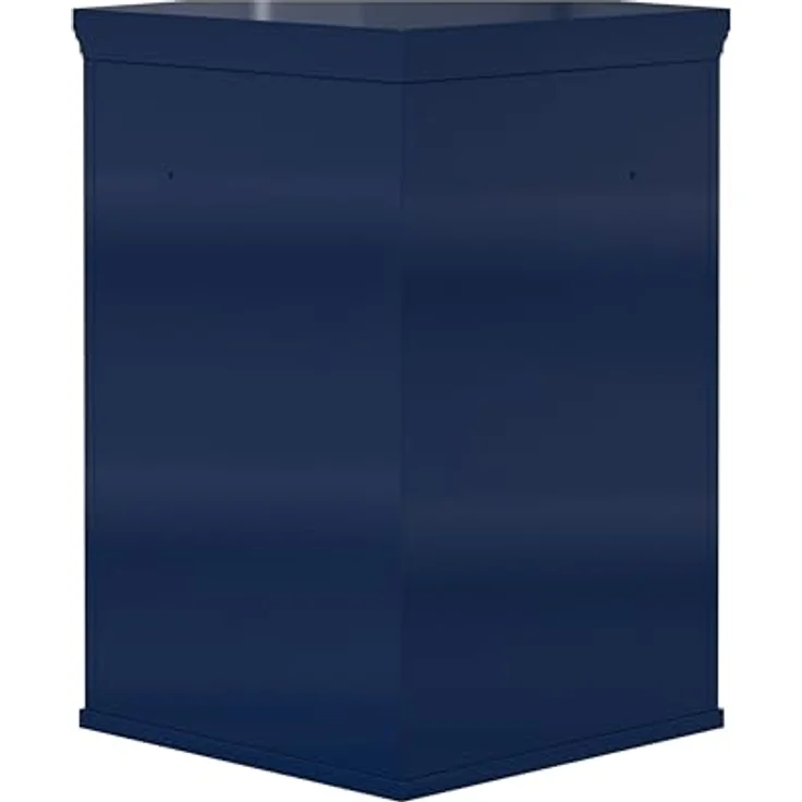 Elegant Home Fashions Glancy Eck Wandschrank abnehmbar Navy Lamellentür – Bild 5