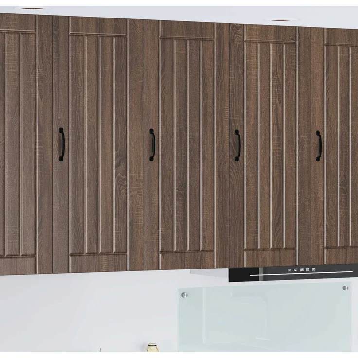 Hängeschrank, Küchenschrank Braun Eichen-Optik 40 x 31 x 100 cm Holzwerkstoff – Bild 2