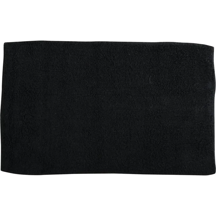 Badteppich Baumwolle 70x45 cm schwarz