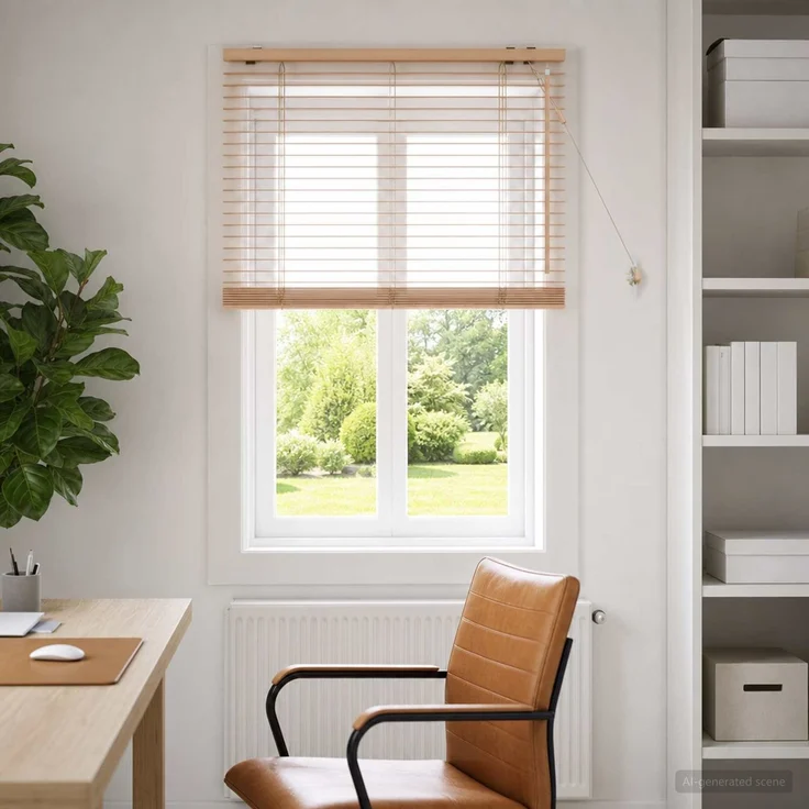 vidaXL Venezianische Jalousie Eichenoptik 80 x 160 cm 35 mm 42015337 – Bild 1
