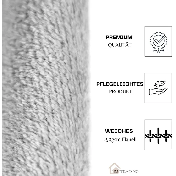 Kuschelige Decke 270x230 cm Fleecedecke Wohndecke aus Polyester Tagesdecke Dunkelblau – Bild 5