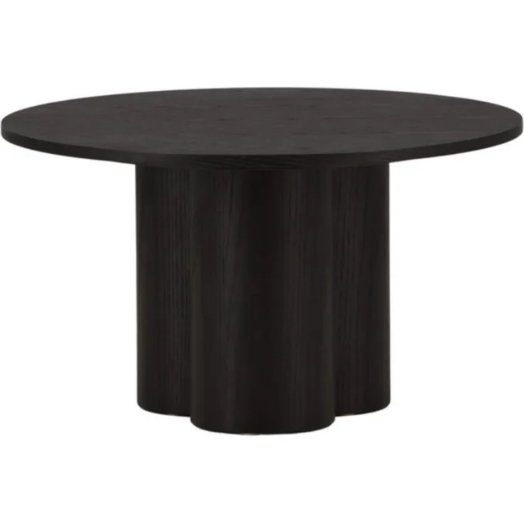 Livetastic Couchtisch, Rund, Schwarz, Holz furniert, 80x45x80 cm, einfacher Aufbau