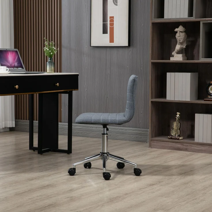 SVITA LINUS Schreibtischstuhl Kinder Drehstuhl Stoffbezug Grau – Bild 7