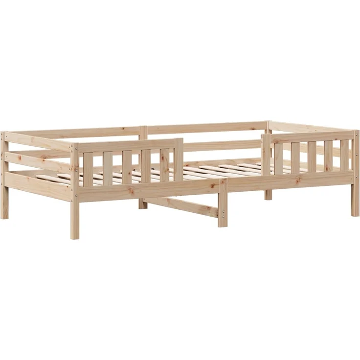vidaXL Massivholzbett mit Dach 100x200 cm Kiefer 3282156 – Bild 4