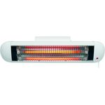 H+H BS 50 Heizstrahler Baby (mit Abschaltautomatik, Wandmontage, Tropfwassergeschützt, Geräuschlos, Wärmelampe für Wickeltisch, Babystrahler mit Zugschalter für Wickelkommode)