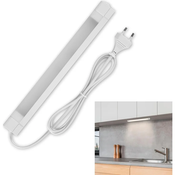 REV Unterbauleuchte Küche LED Z300 - Schrankbeleuchtung 30cm, 20.000h, LED Leiste 4W, 340lm, 3000K, weiß