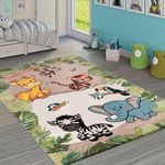 Paco Home Kinderteppich Diamond 644, rechteckig, Höhe: 18 mm, 3D-Design, Motiv Dschungel Tiere, Kinderzimmer, Kundenliebling