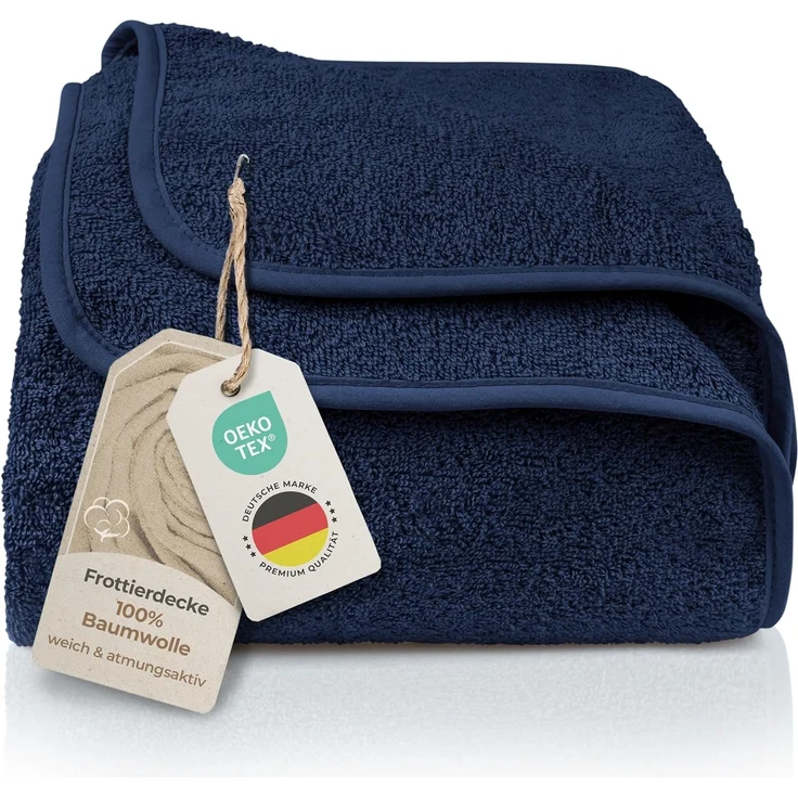 Wohndecke LAYNENBURG Frotteedecke Baumwolle 150x200 cm – Sommer & Sofa, Laynenburg, Baumwolldecke als Sommer, Bett-Überwurf, Couch-Überwurf, Sofa-Decke – Bild 1