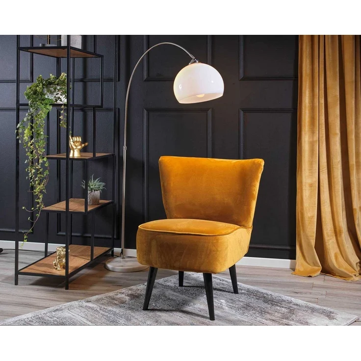 Gözze Vorhang Schlaufenschal MAGNUM, Senffarben, verdeckte Schlaufen, halbtransparent, Samt, B 135 cm x L 245 cm – Bild 2