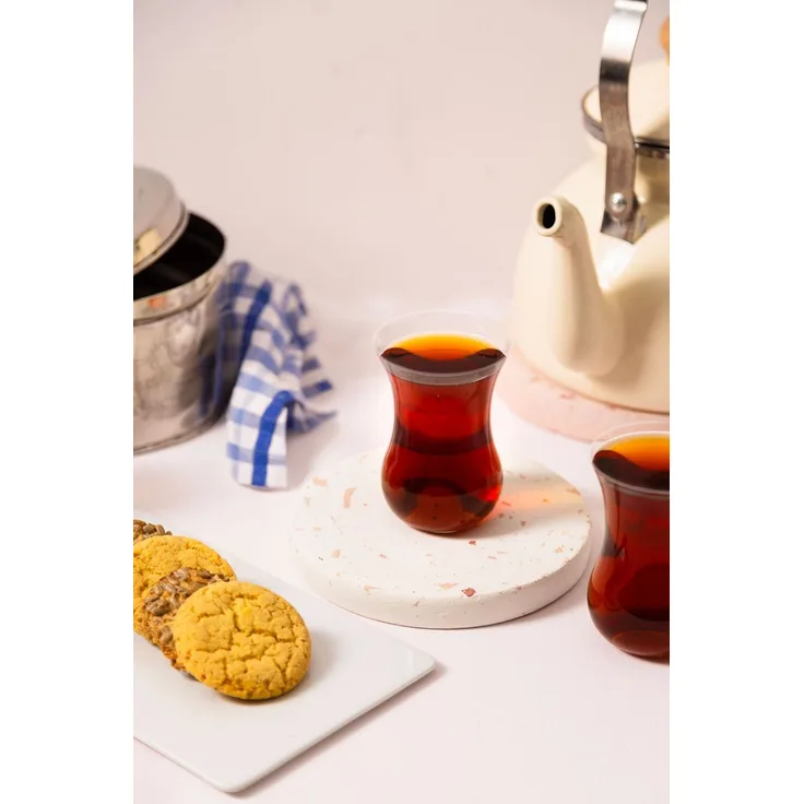 Hermia Concept 'Pure - Transparent' Teegläser-Set (6-teilig), Transparent, 6,6 x 6,6 x 7,7 cm, 120 ml
