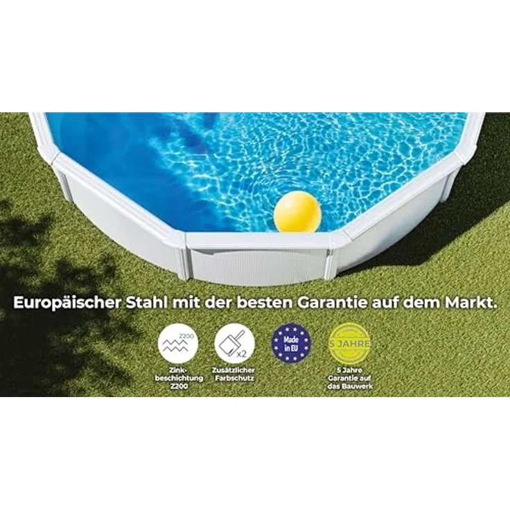SwimFun Stahlwandpool rund Ø550 × H132 cm – Familienpool Komplett-Set – Bild 2