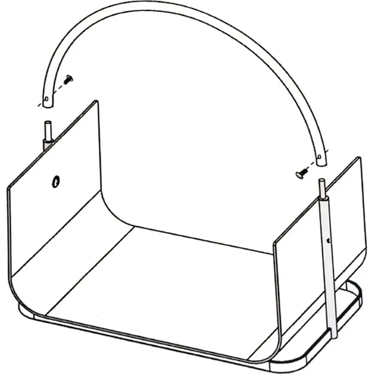 HI Kaminholzständer Silbern 40,5x30x47 cm 435308 – Bild 3