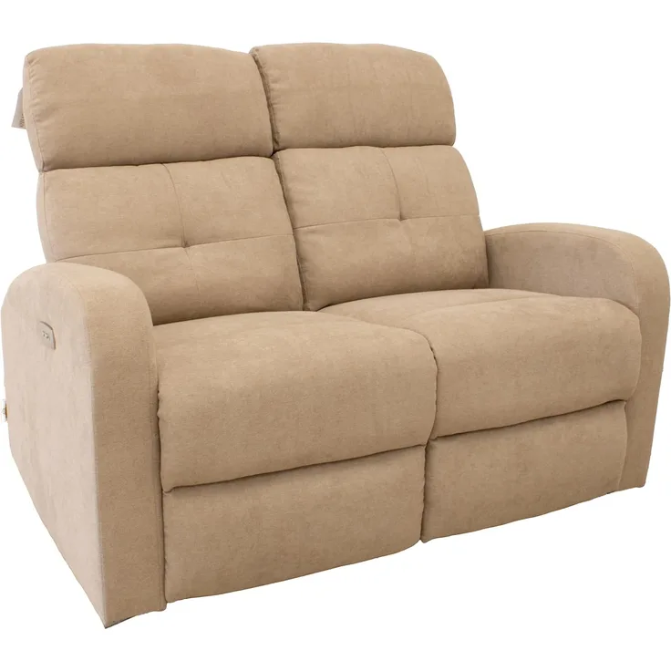 GARDENIA Elektrisches Sofa mit Verstellbarer Rückenlehne, Basis: Metall, Taupe, 130 x 77 x 104 cm
