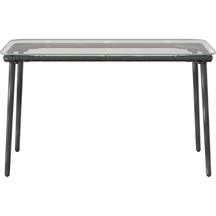 vidaXL Gartentisch Schwarz 80 x 40 x 45 cm Poly-Rattan 42010364 – Bild 4