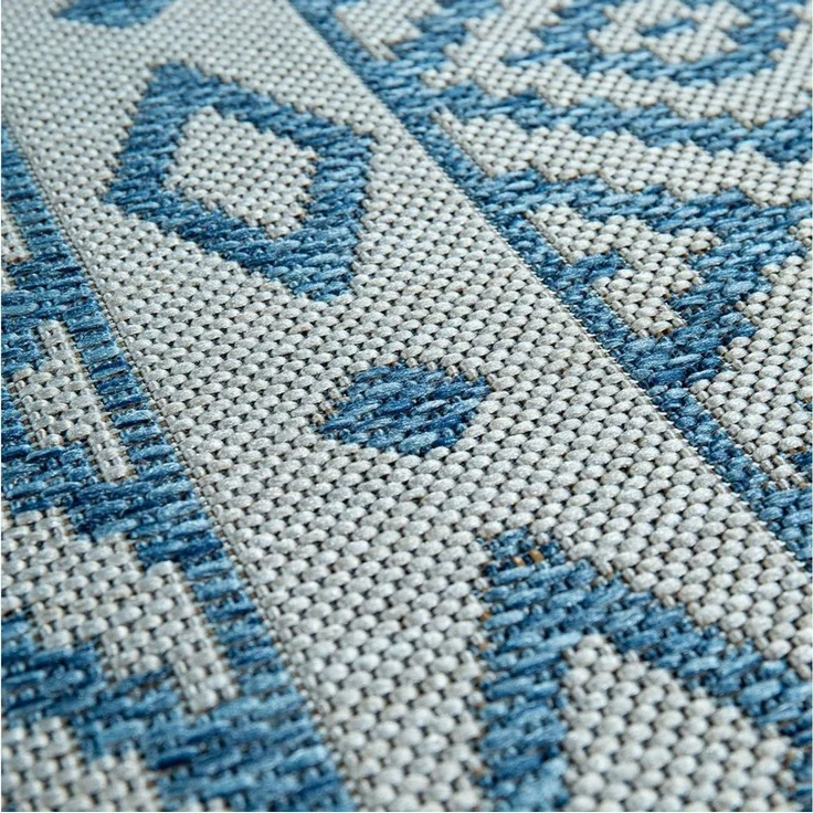 Paco Home Teppich Coco 201, rechteckig, Höhe: 4 mm, Flachgewebe, Rauten Design, In- und Outdoor geeignet, Wohnzimmer – Bild 2