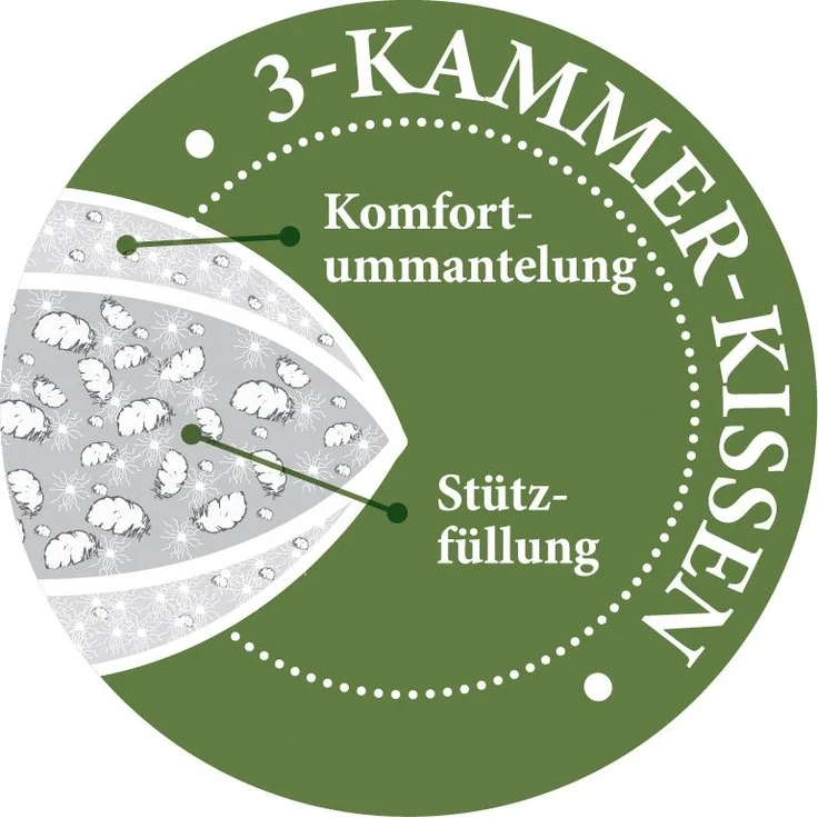 Paradies Kopfkissen Mali Fest Bio Daune Gr 80x80 cm – Bild 4