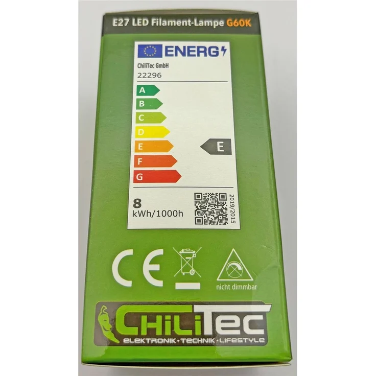 LED Glühlampe E27 "Filament G60k" klar 2700K, 970lm, 230V / 8W, warmweiß – Bild 5