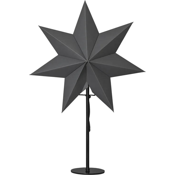 Papierstern-Tischleuchte Mixa strombetrieben E14 Metallfuß grau H 50cm
