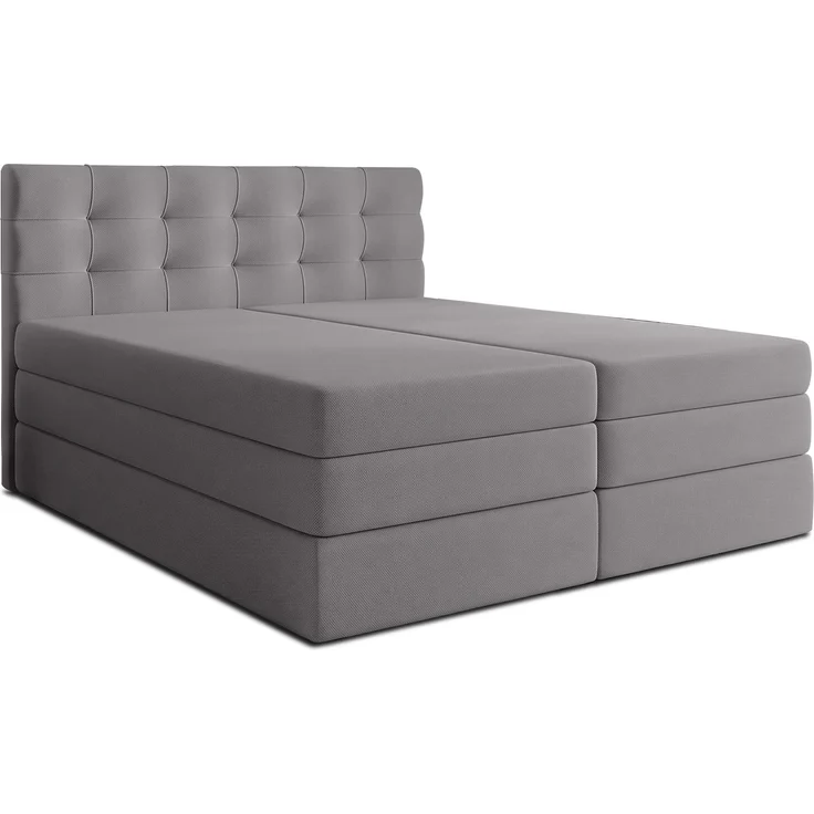 AX LIVING Finike Polsterbett 180x200 cm mit Topper, Boxspringbett, Hellgrau – Bild 5