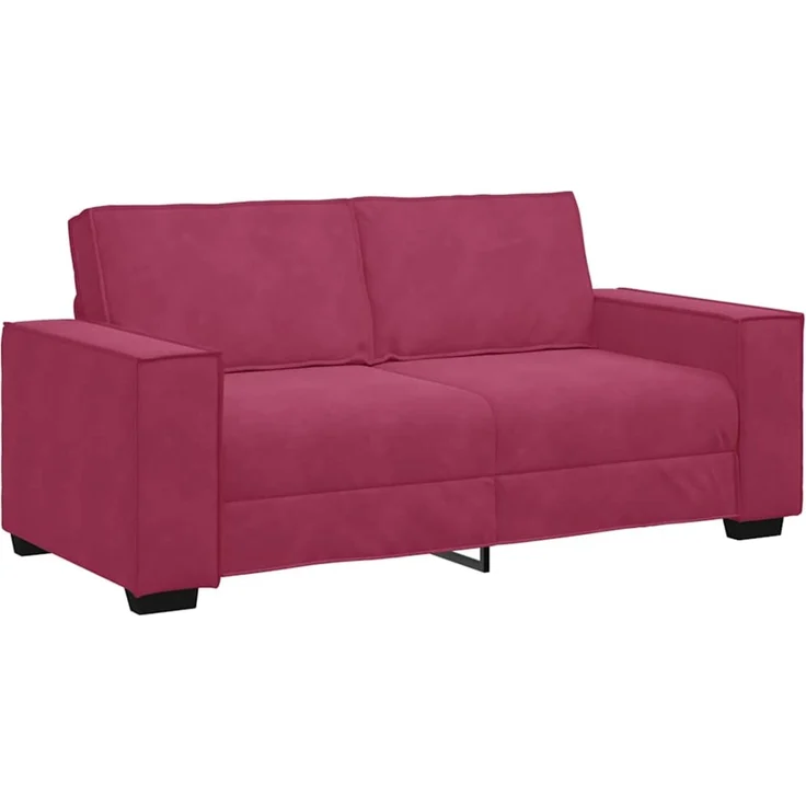 vidaXL 2-Sitzer-Sofa Weinrot 180x78x84 cm Samt 4105024 – Bild 1