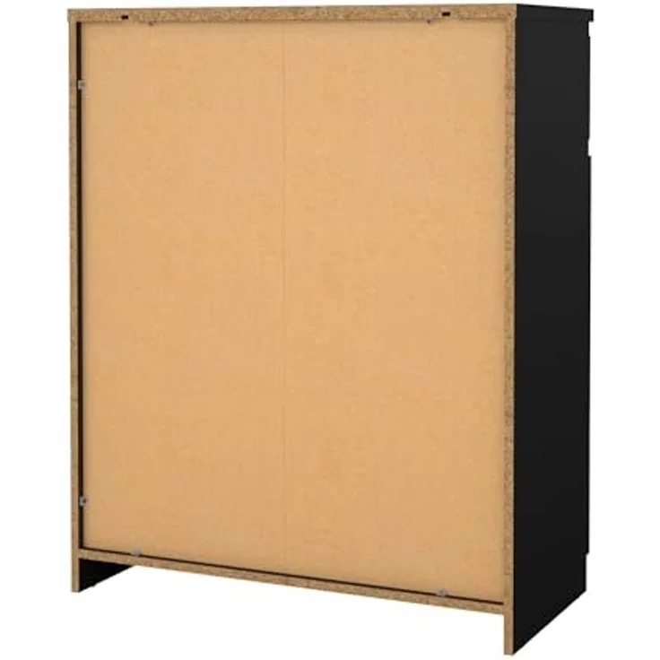 Dmora - Kommode Julienne, Wohnzimmerbuffet, Wohnzimmer-Sideboard, Moderne Küchen-Speisekammer, 80x40 h100 cm, Schwarz – Bild 7