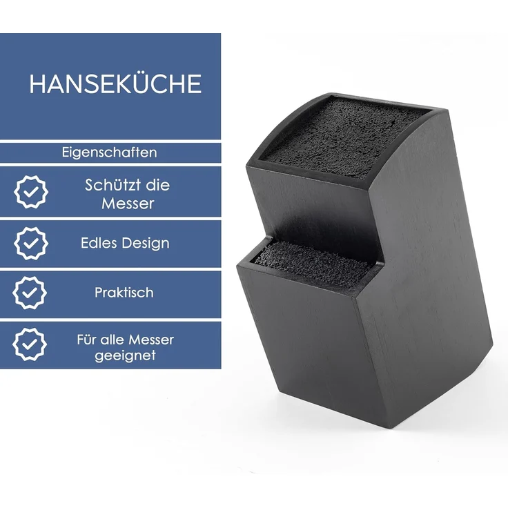 Hanseküche Messerblock Messerblock Quadratisch (1tlg), Messerhalter ohne Messer – Bild 8