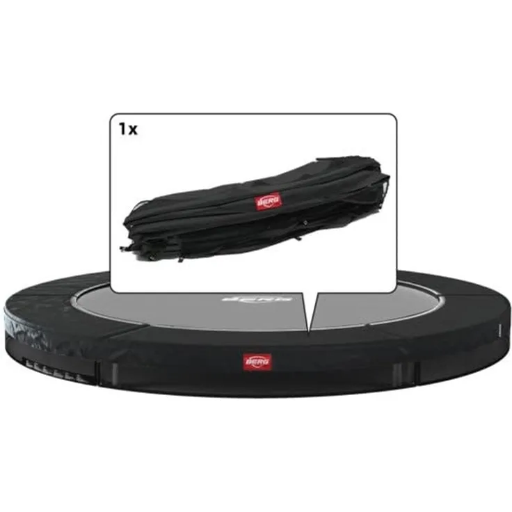 BERG Ersatzteil Schutzrand 430 cm rund schwarz mit weißem Rand - Favorit InGround Federabdeckung für Trampolin