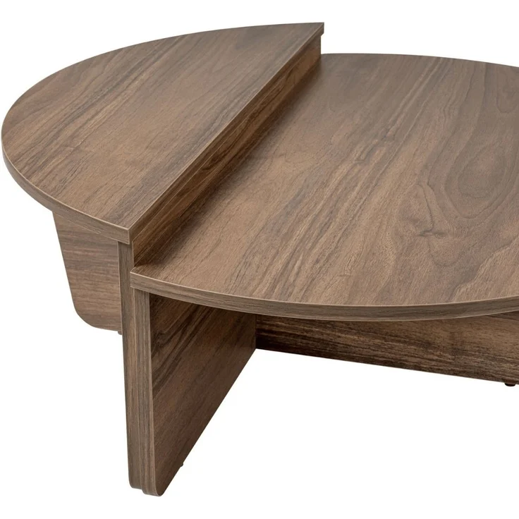 Calicosy Set aus 2 Couchtischen L90 cm - ORION - Dunkles Holz – Bild 4