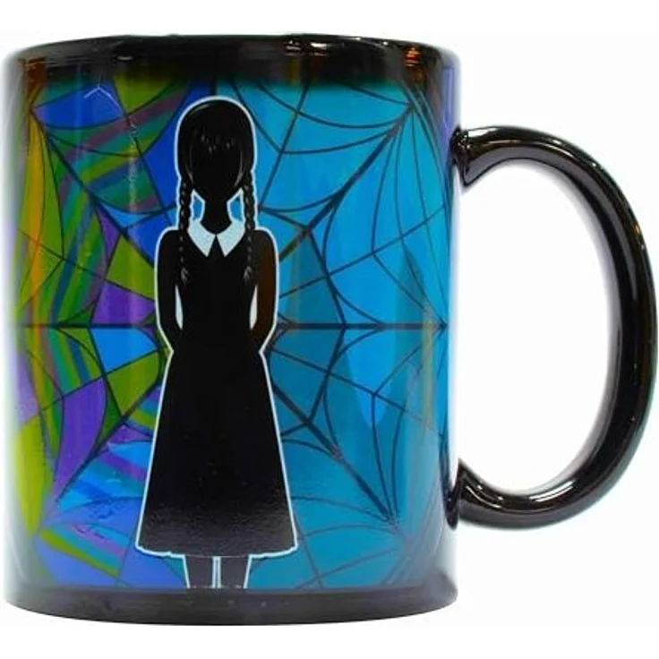 Mad Monkey Tasse Wednesday Addams Kaffeebecher mit Wärmeeffekt Zaubertasse Ophelia – Bild 1