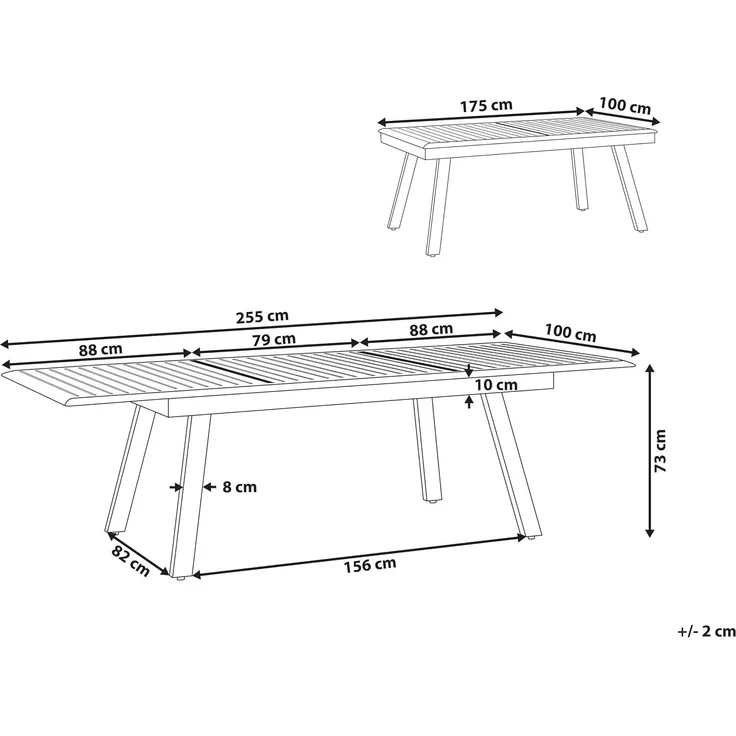 Gartentisch Metall Hellgrau PERETA – Bild 3
