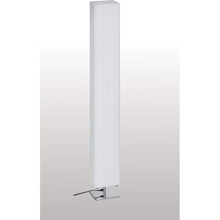 TRANGO LED Stehlampe, 120SL Design Plissee LED Stehleuchte CANNES Stehlampe inkl. 2x 4 Watt E27 LED Leuchtmittel, Wohnzimmer, Lampe, Standleuchte eckig, Lampenschirm Länge:14cm - Breite: 14cm - Höhe: 120cm
