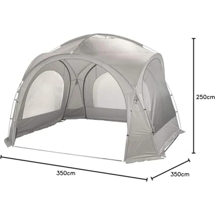 Bo-Camp Partyzelt Pavillon Grau 350 x 350 x 250 cm – Bild 6