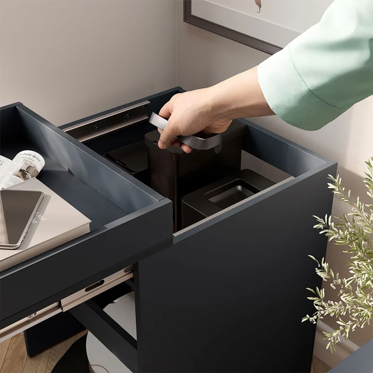 Saugroboterschrank Dustin Anthrazit 50 x 67.5 cm mit 1 Tür Vicco – Bild 5