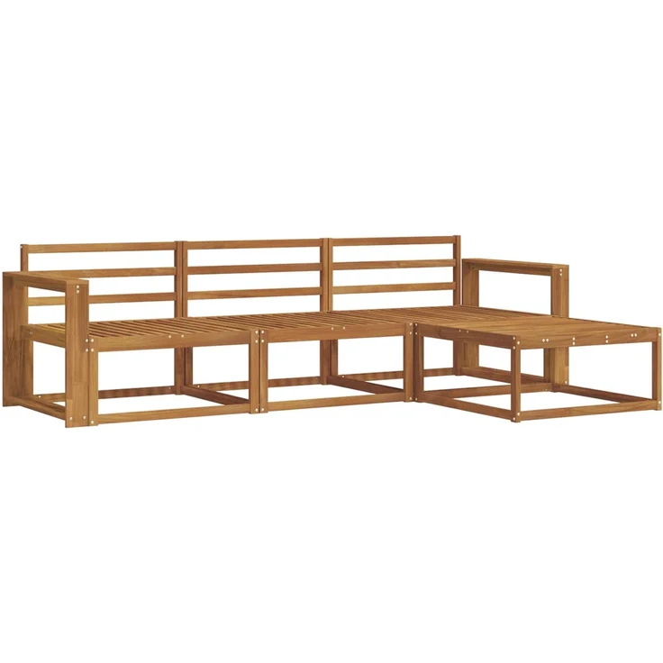 vidaXL Outdoor-Sofagarnitur 4 stk. 4-Sitzer Natur Massivholz Akazie 3367407 – Bild 2