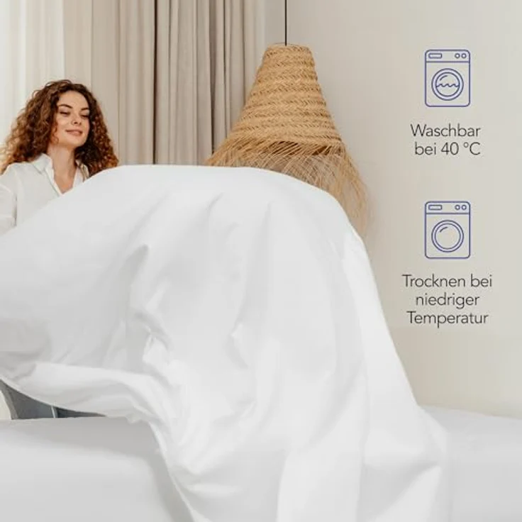 Dreamzie - Spannbettlaken 150x200 | Mikrofaser Weich - Für Dicke Matratzen - Oeko-Tex | Komfort, Atmungsaktivität, Pflegeleicht - Puderrosa – Bild 4