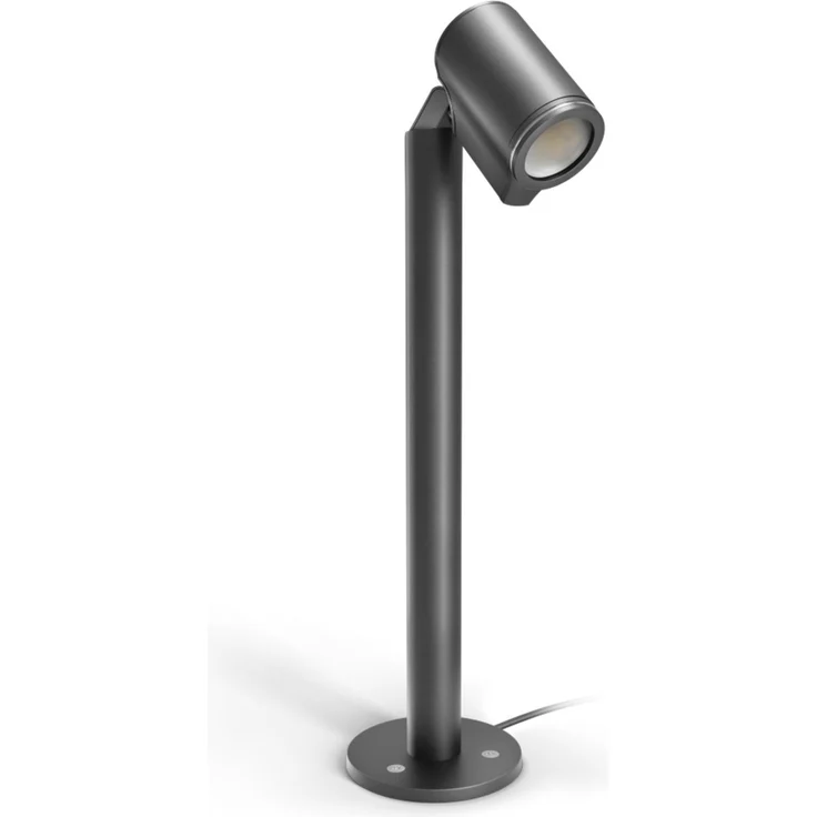 LED-Wegeleuchte Spot Way N, 7,86 W Pollerleuchte mit dämmerungsautomatik, inkl. GU10-Leuchtmittel, 512 lm, Aluminium, IP44 – Bild 1