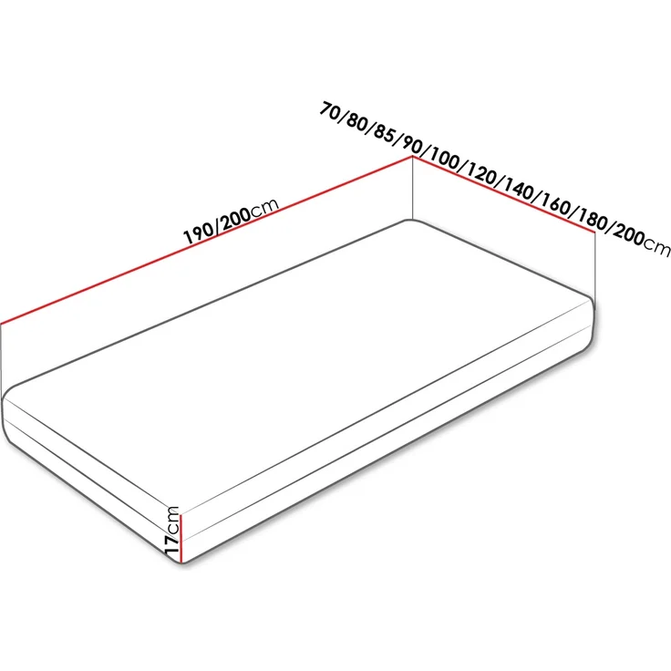 Beidseitige Federkernmatratze Pronto 17 cm (Größe: 100x200 cm) – Bild 7