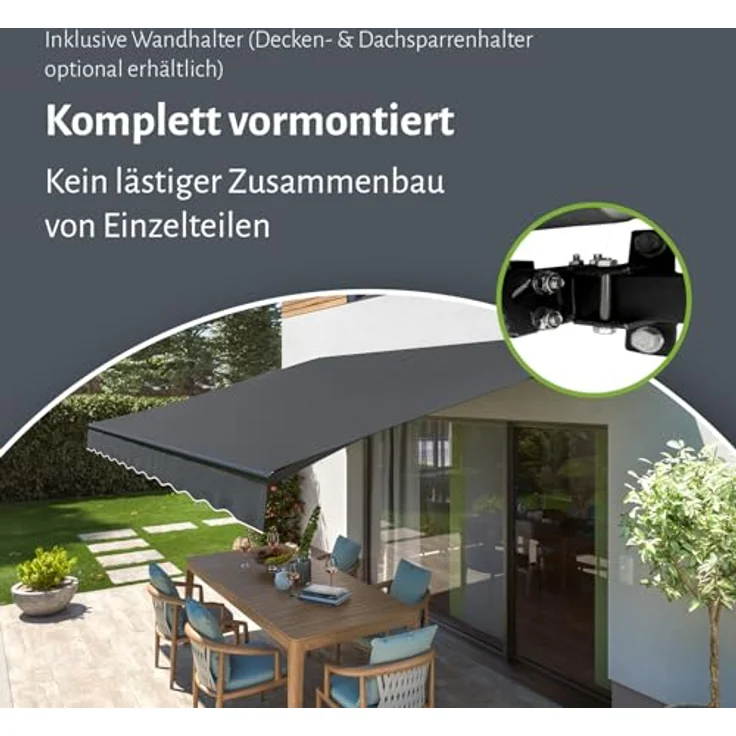 empasa Gelenkarmmarkise "START PLUS" elektrische Markise mit Fernbedienung & Handkurbel – Bild 6