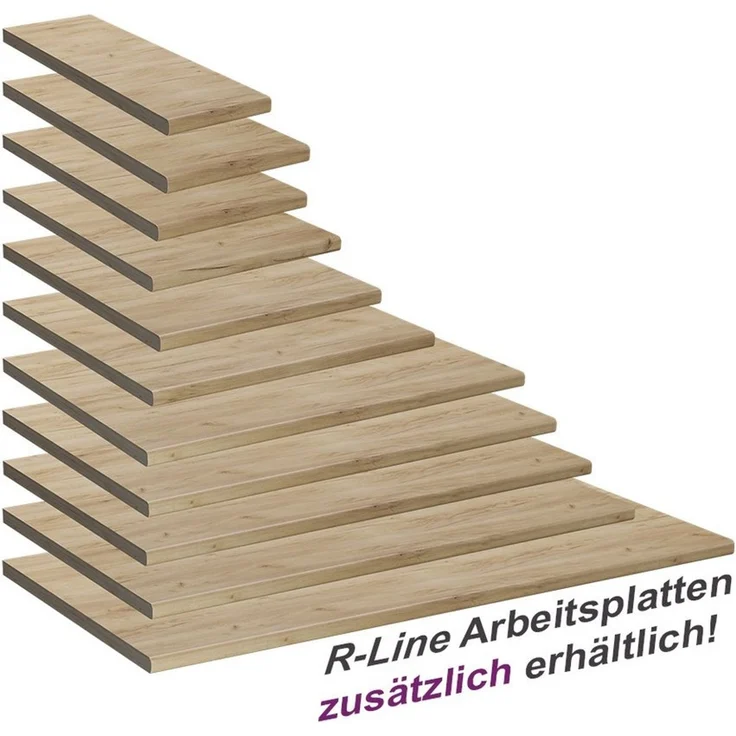 Küchenarbeitsplatte R-Line Goldkraft Eiche 120 cm Vicco – Bild 3