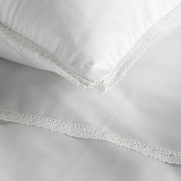 Eurofirany Bettwäsche Bettwäsche-Set aus Baumwollsatin mit Spitze, 100% Baumwolle, Hochwertige Bettwäschegarnitur Retro Stil 3 TLG Doppelbett – Bild 3