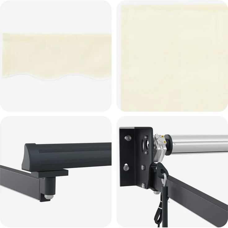 vidaXL Elektrische ausziehbare Markise Creme 4,5 × 3 m 3419817 – Bild 6